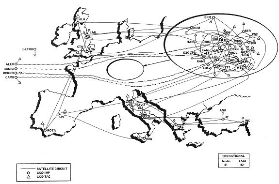 MILNET in Europe - cliquer pour voir une image plus large