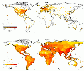 Internet router distribution map - click for larger version